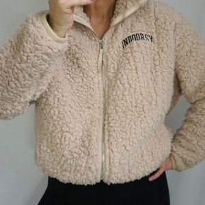 “Indoorsy” Sherpa Zip Up Jacket